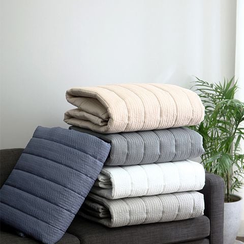  Tấm Trải Ngủ Văn Phòng Hàn Quốc Seersucker 