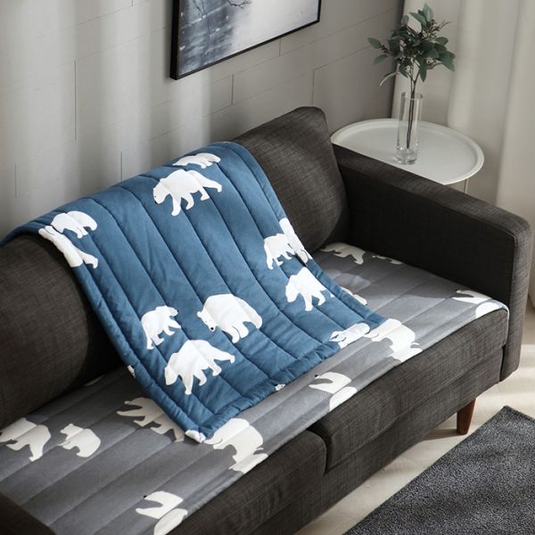 Thảm Trải  Sofa Nhập Khẩu Hàn Quốc Bear Flannel