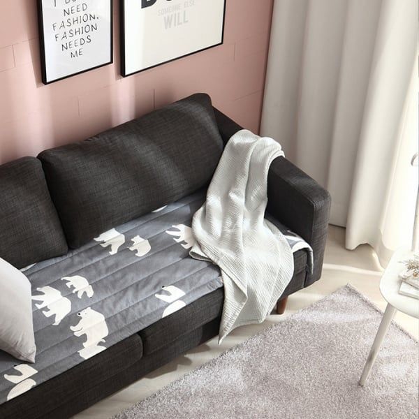 Thảm Trải  Sofa Nhập Khẩu Hàn Quốc Bear Flannel
