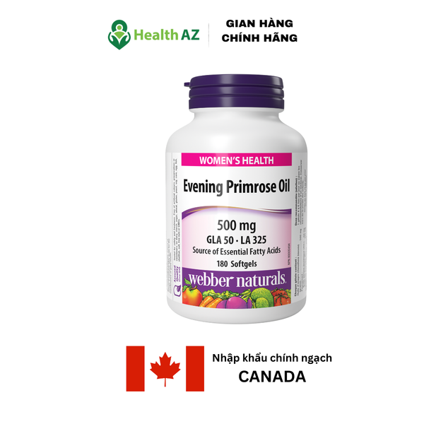 Viên uống dầu hoa anh thảo Evening Primrose Oil GLA WEBBER NATURALS Hộp 180 viên