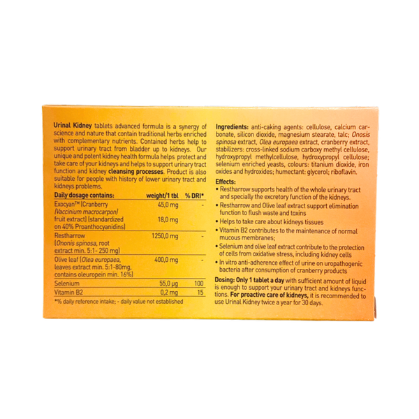 Viên uống tiết niệu Urinal Kidney STADA hỗ trợ bảo vệ thận dành cho người trưởng thành Hộp 20 viên