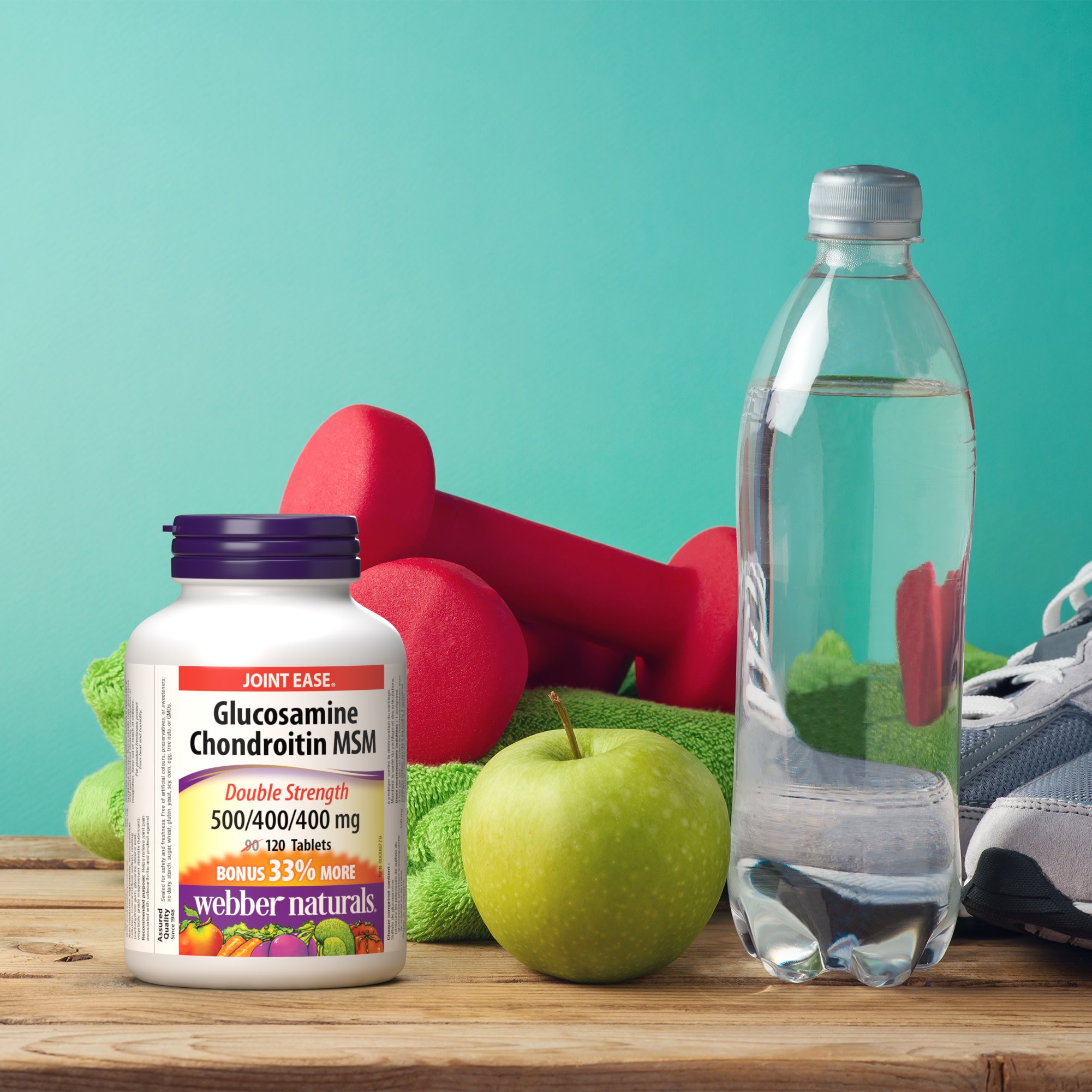 Webber Naturals Glucosamine Chondroitin MSM Double Strength 500/400/400mg (120 Viên) - Phuc Tran