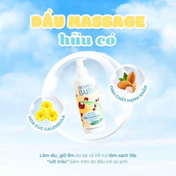 Dầu massage bé organic_Bio bio baby massage oil_250ml