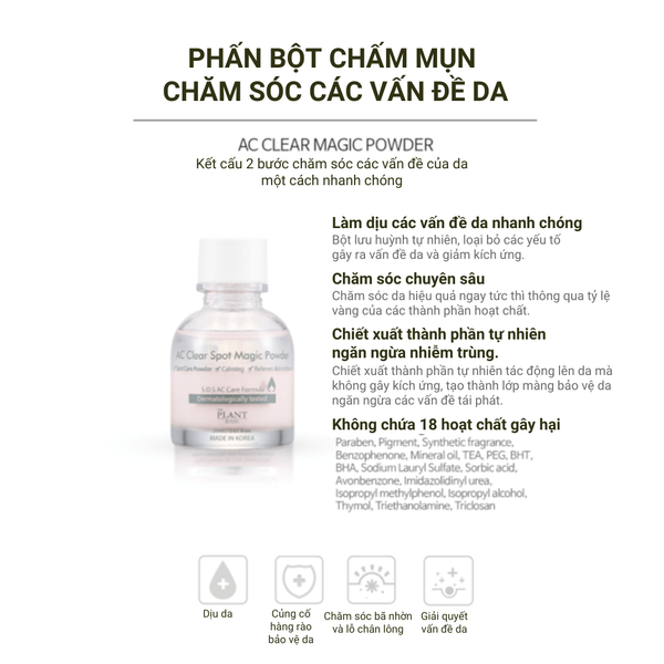  Phấn bột giảm mụn AC Clear Spot Magic Powder (20ml) 