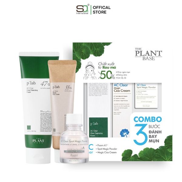  Combo 3 bước giảm mụn The Plant Base 