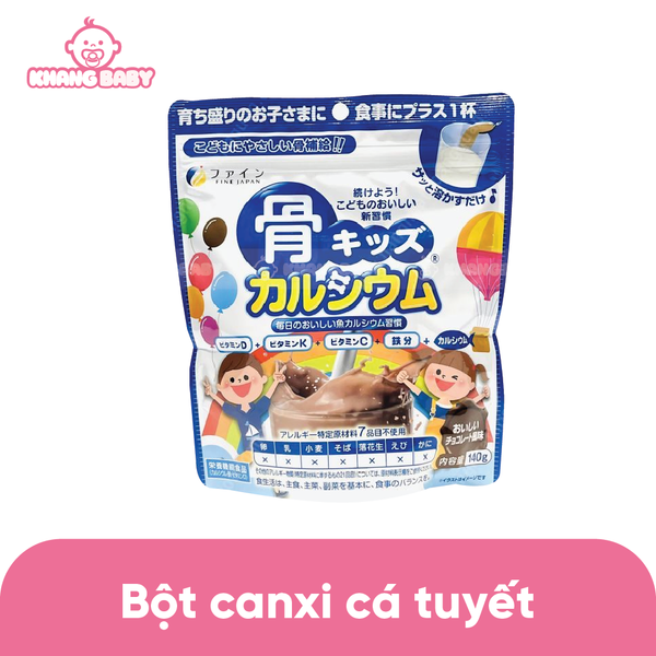 Bột canxi cá tuyết Nhật túi 140g