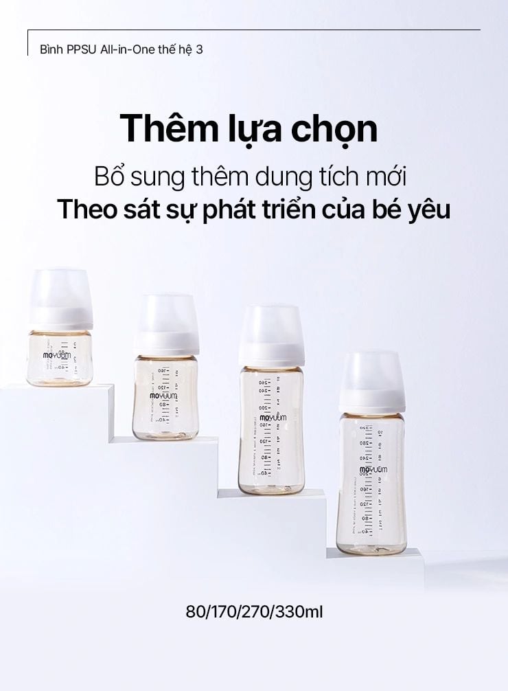 Bình sữa Moyuum PPSU thế hệ 3