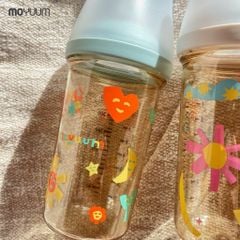 Bình sữa Moyuum PPSU Movaa họa tiết xanh