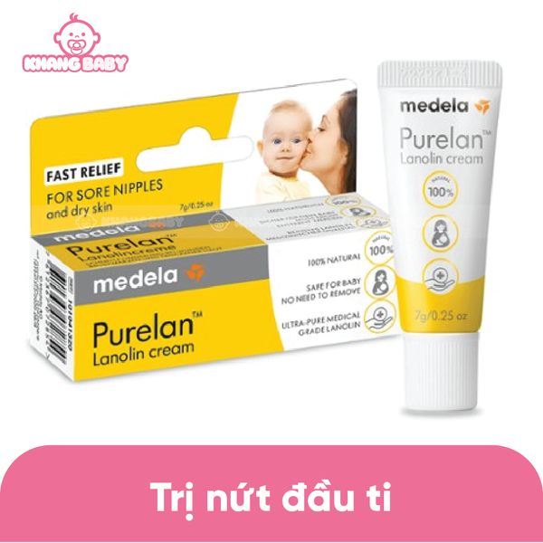 Kem trị nứt đầu ti Purelan Medela 7g