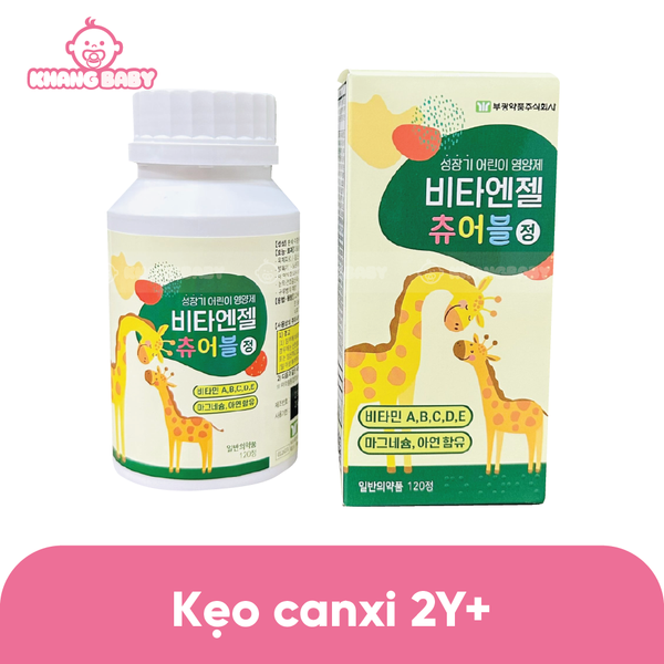 Kẹo Canxi hươu cao cổ Hàn Quốc mẫu mới 3Y+