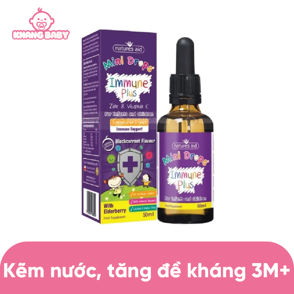 Kẽm nước tăng đề kháng Nature's aid 50ml 3M+