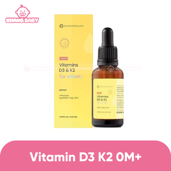 Vitamin D3 K2 Nutrivitality 30ml 0M+