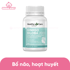 Viên uống bổ não Ginkgo Healthy Care 100 viên