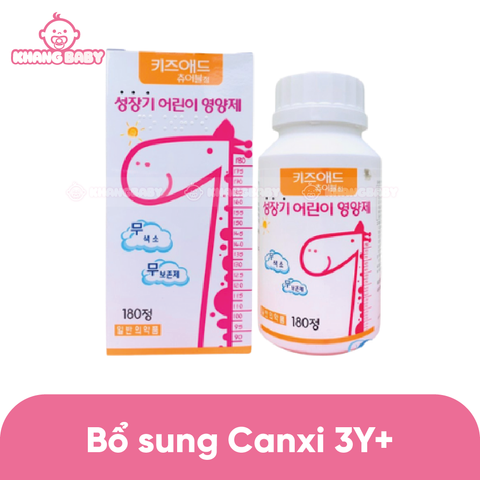 Kẹo canxi hươu cao cổ Hàn 180 viên 3Y+ - MẪU CŨ