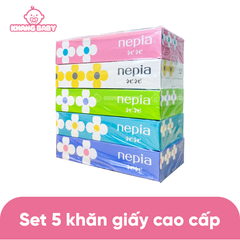 Khăn giấy Nepia nội địa Nhật set 5 hộp
