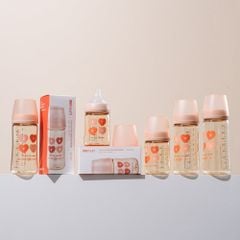 Bình sữa Moyuum PPSU thế hệ 3 họa tiết tim LOVE