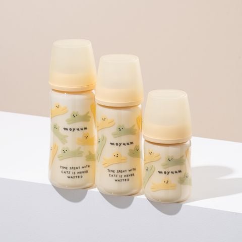 Bình sữa Moyuum Premium PPSU thế hệ 3 họa tiết mèo xanh