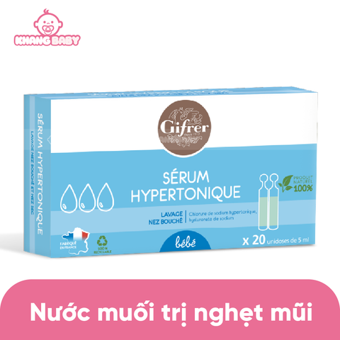 Nước muối xanh trị nghẹt mũi Gifrer Hypertonique Pháp