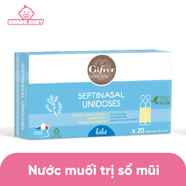 Nước muối sinh lý vàng Fysoline Septinasal - Hộp 20 ống