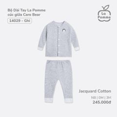 Bộ dài tay cài giữa La Pomme Caro Bear 0211