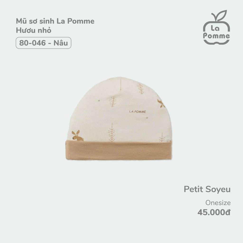 Mũ sơ sinh La Pomme Hươu nhỏ 0187