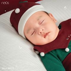 Bộ dài áo xanh phối quần đỏ Noel Nous