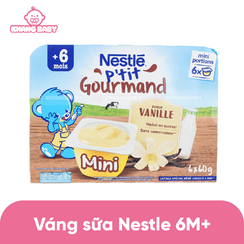 Váng sữa Nestle Pháp vỉ 6x60g 6M+