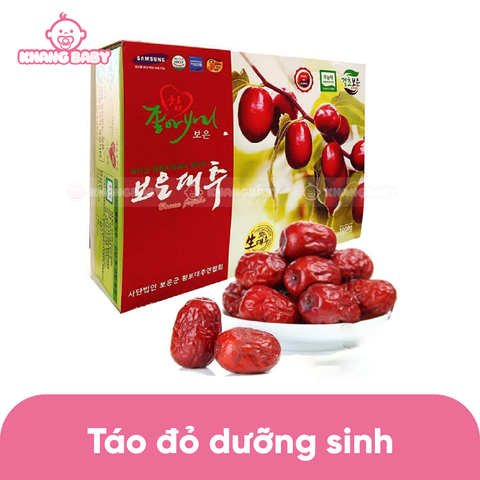 Táo đỏ sấy dưỡng sinh Hàn Quốc 1Kg