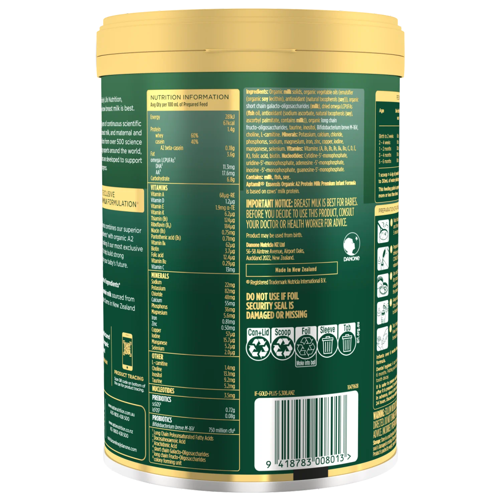 Sữa Aptamil Essensis Organic Úc 900g
