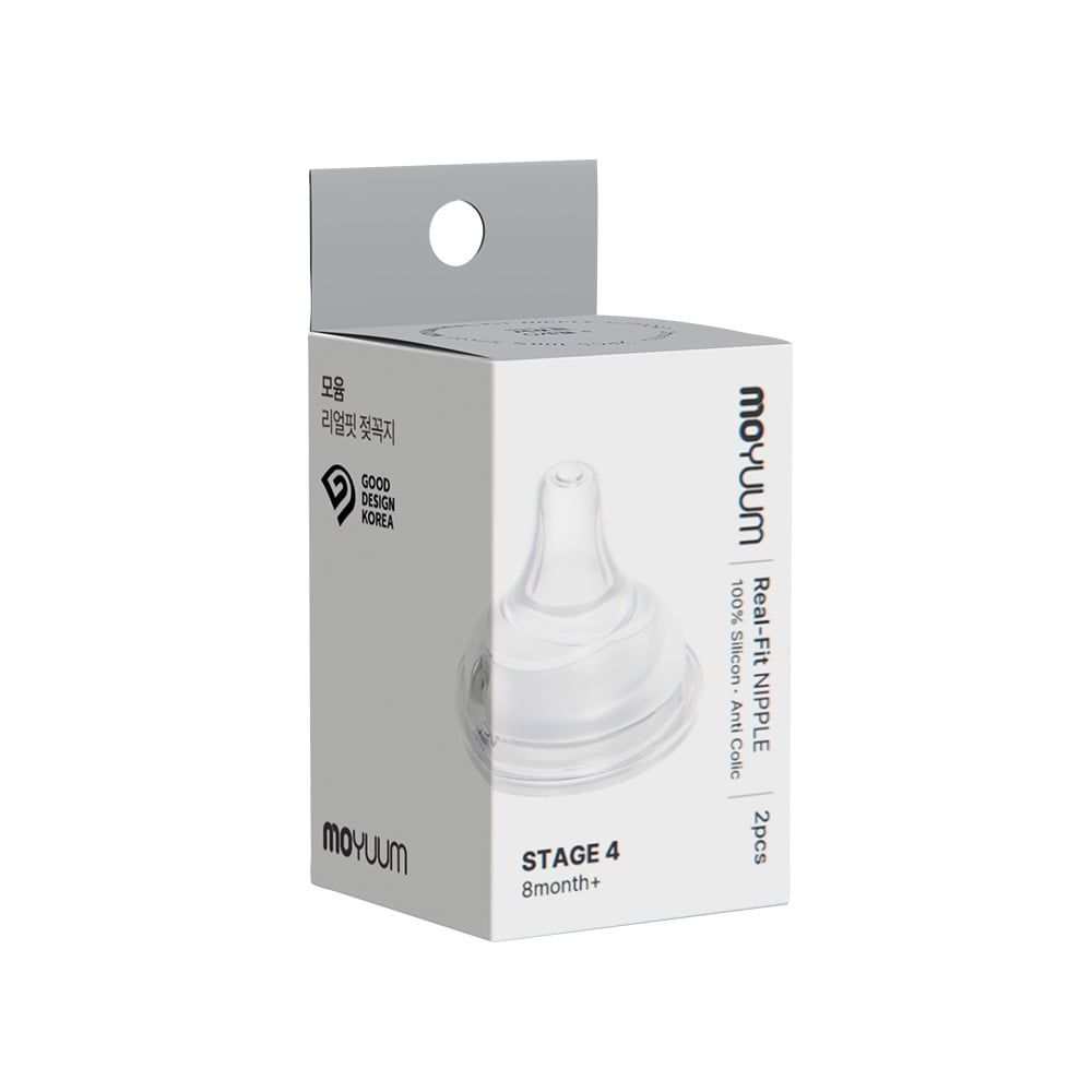 Núm bình sữa silicon Moyuum Real Fit Thế hệ 3