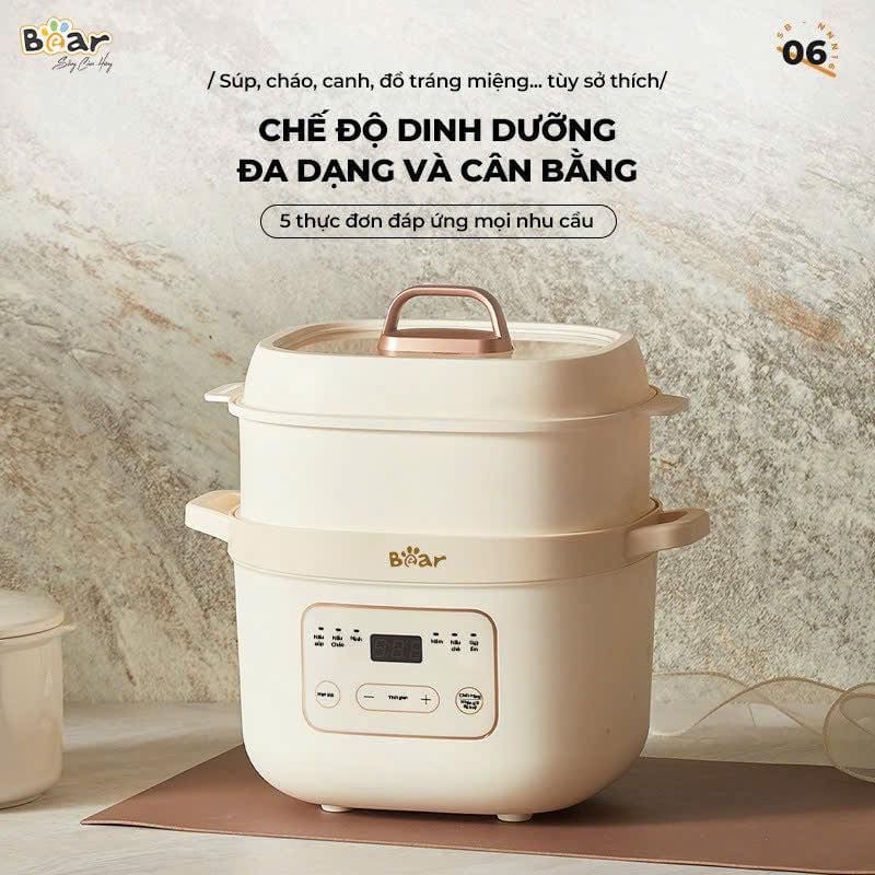 Nồi nấu cháo chậm Bear SB-NNC16