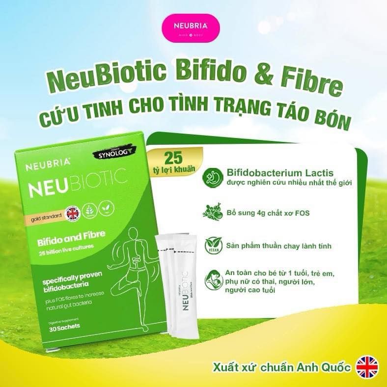 Men vi sinh giảm táo bón Neubria NeuBiotic 1Y+