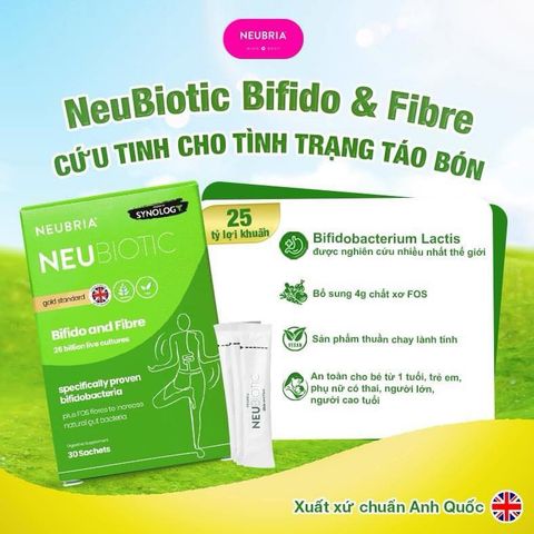 Men vi sinh giảm táo bón Neubria NeuBiotic 1Y+
