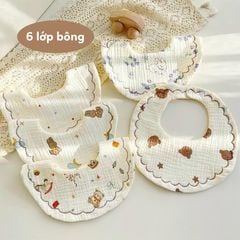 Yếm ăn dặm trần bông Himom
