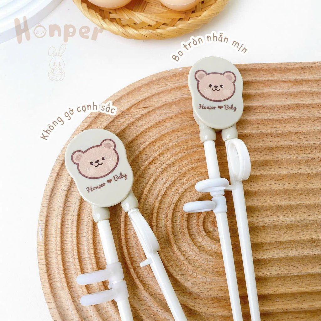 Set đũa gấu kèm thìa dĩa Honper HP128