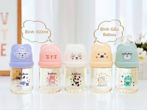 Bình sữa Babuu PPSU gấu