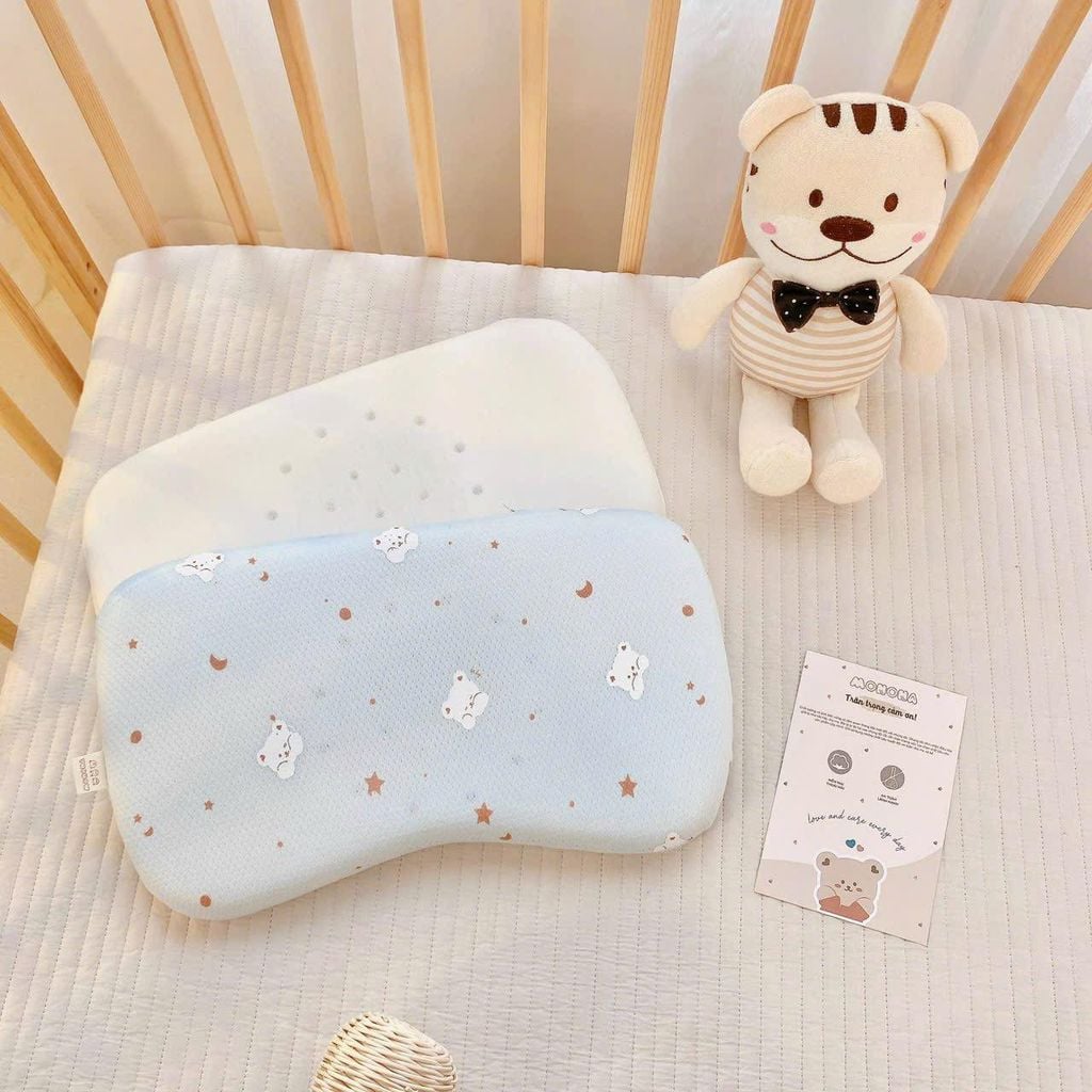 Gối lõm cao su Monona phiên bản vải thở cao cấp