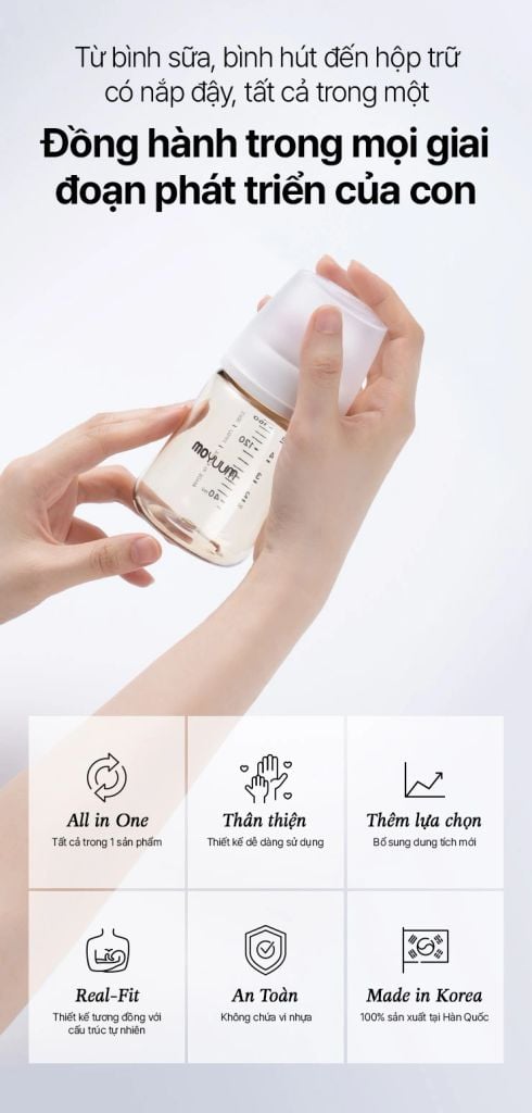 Bình sữa Moyuum PPSU thế hệ 3