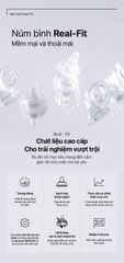 Núm bình sữa silicon Moyuum Real Fit Thế hệ 3
