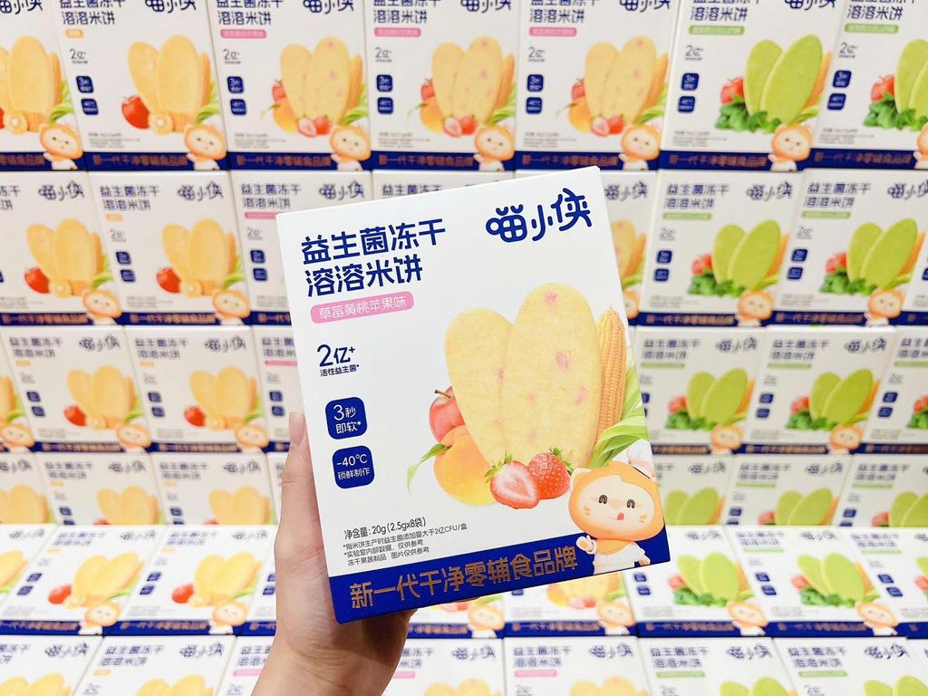 Bánh gạo bổ sung lợi khuẩn đông khô Wonder Miao 6M+