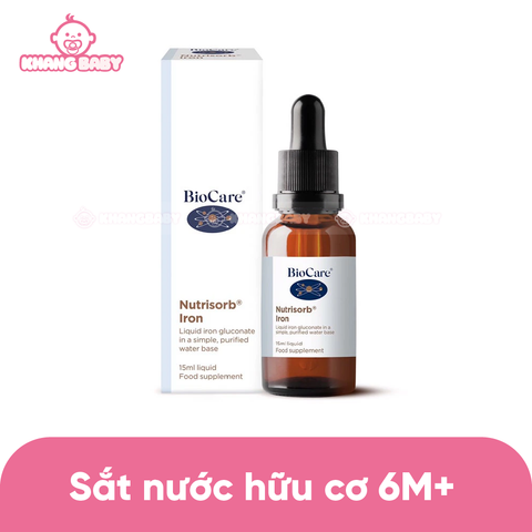 Sắt nước hữu cơ Biocare Anh 6M+