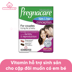 Viên hỗ trợ thụ thai cho cặp đôi Pregnacare him&her conception