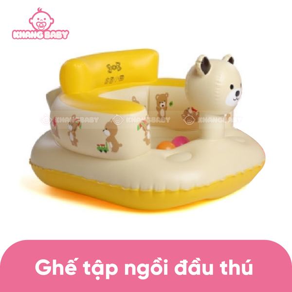 Ghế hơi tập ngồi hình đầu gấu mèo