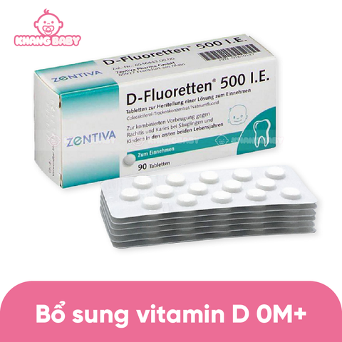 Vitamin D-Fluoretten 500I.E Đức 90 viên 0M+