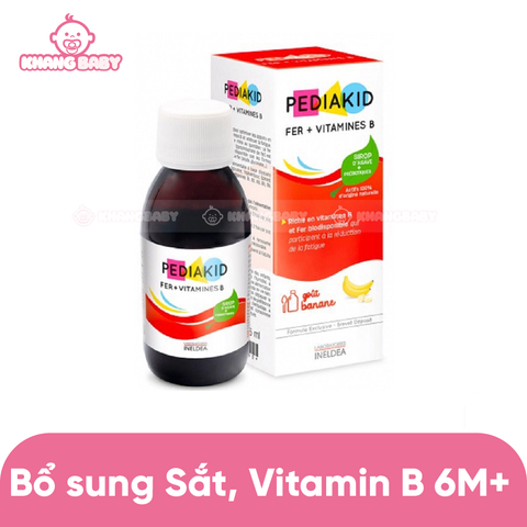 Siro sắt kèm vitamin B Pediakid 125ml 6M+