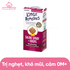 Xịt nhỏ mũi Little Remedies Saline 30ml 0M+