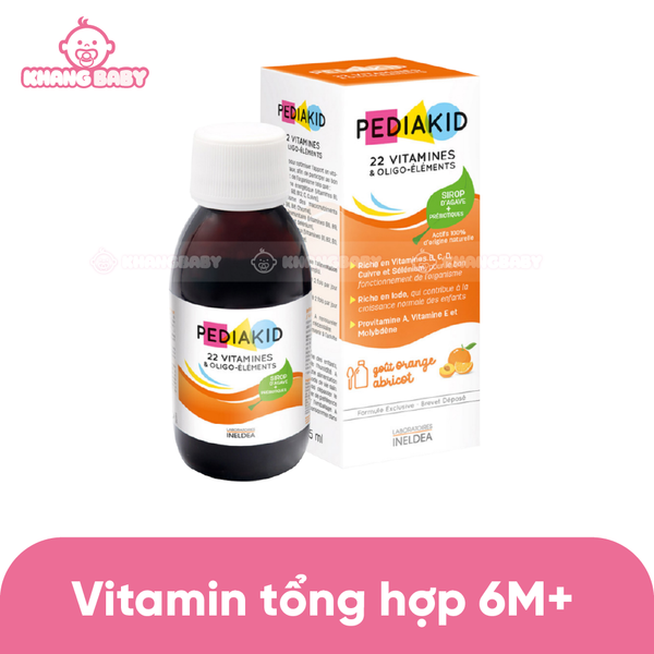 Siro vitamin tổng hợp Pediakid 22 vitamin 125ml 6M+