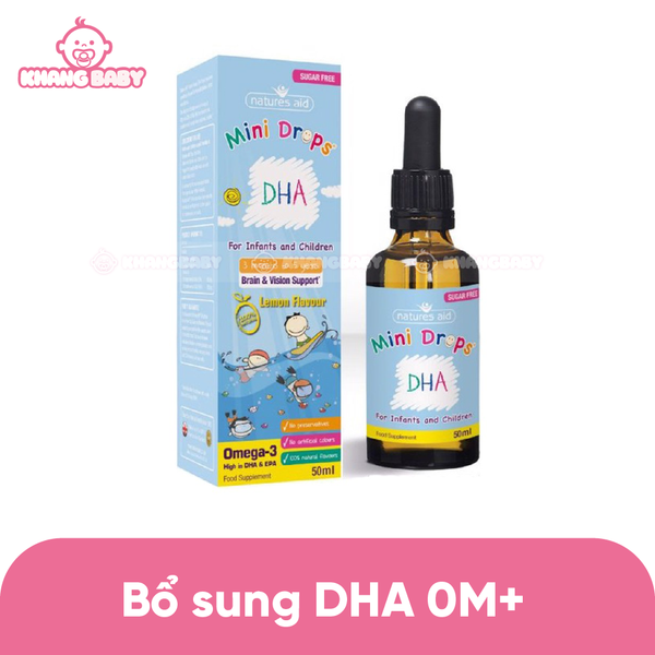 Bổ sung DHA và Omega-3 Nature's aid 50ml 0M+