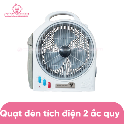 Quạt tích điện 2 ắc quy Rechargeable