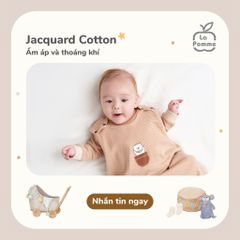 Bộ dài tay cài giữa La Pomme Caro Bear 0211